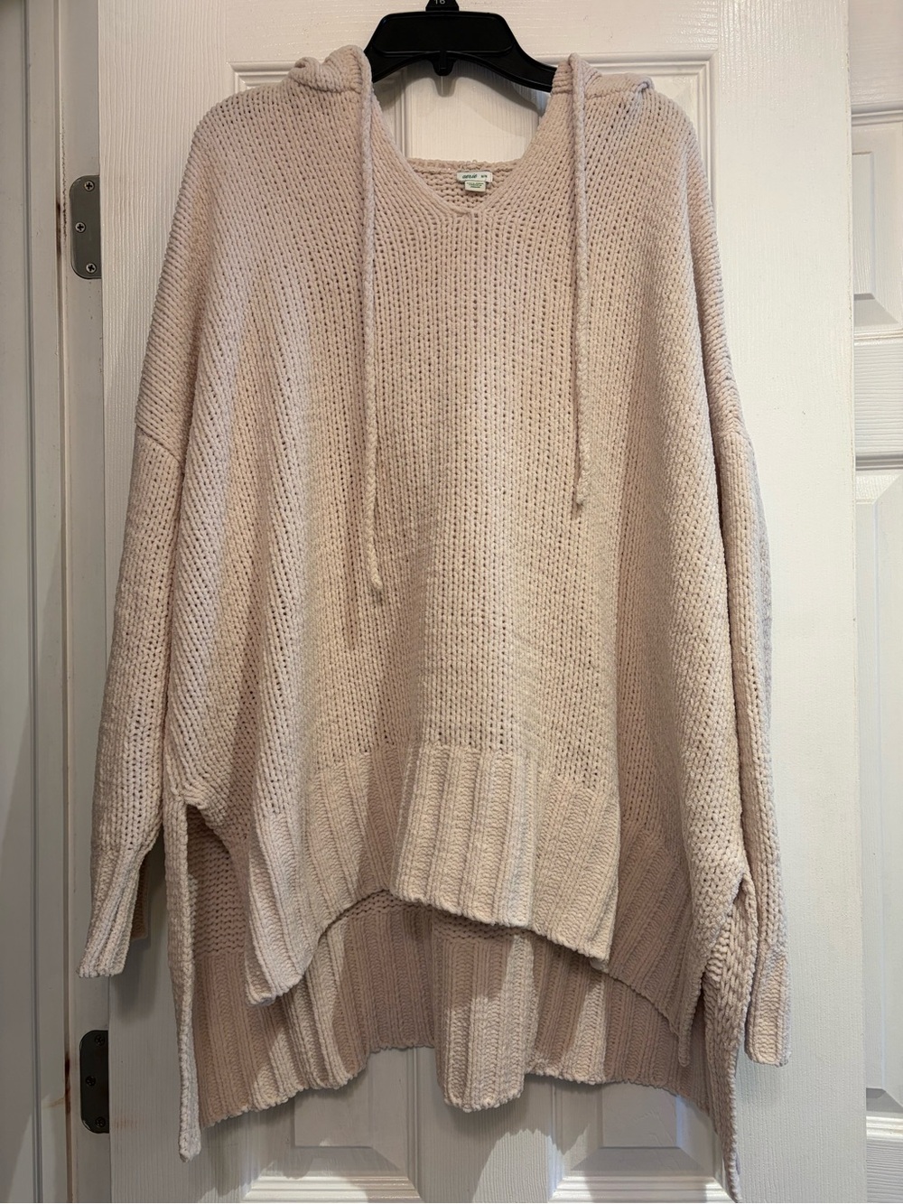 Aside Cozy Hooded Knit Sweater - Cream